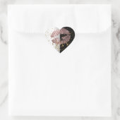 Sticker Cœur Baiser Dusty Rose et Gold Parties scintillant lèvr (Sac)