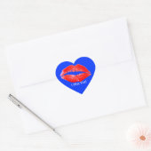 Sticker Cœur Baisers à lèvres amusants Miss You Romantic LIP ST (Enveloppe)