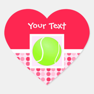 Sticker Cœur Bal De Tennis