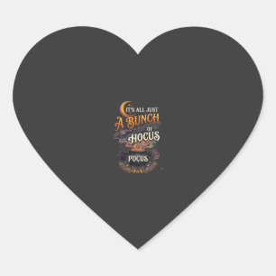 Sticker Cœur Balai de sorcière Hocus Pocus Chat noir Chaudron m