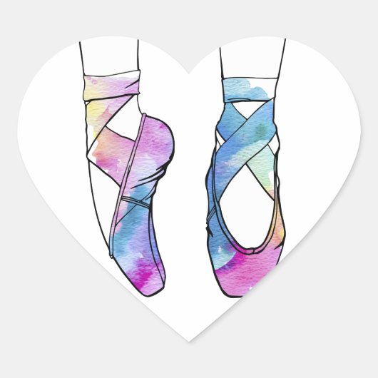 Sticker Cœur Ballerina Cute Ballet (Devant)