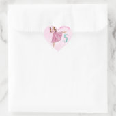 Sticker Cœur Ballerina Nutcracker Anniversaire - Nom et âge (Sac)