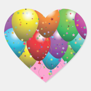 STICKER CŒUR BALLONS