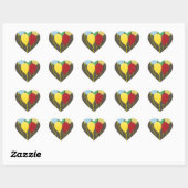 Sticker Cœur Ballons d'anniversaire colorés Design graphique (Feuille)
