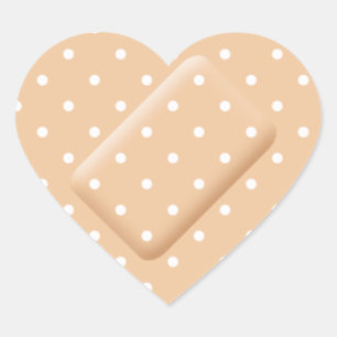 Sticker Cœur Bandage cardiaque mignonne Polkadot Infirmière Méd