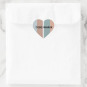 Sticker Cœur Bandes de couleurs coupées (Sac)