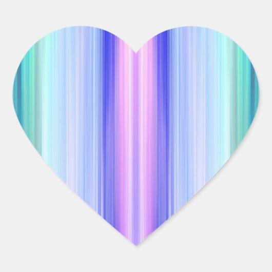 Sticker Cœur Bandes de couleurs verticales (Devant)