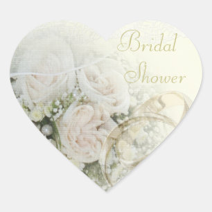 Sticker Cœur Bandes mariages, Roses & Fête des mariées de dente