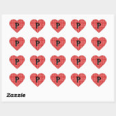 Sticker Cœur Bandes pointillées (Feuille)