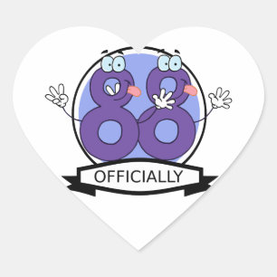 Sticker Cœur Bannière d'anniversaire officielle 88