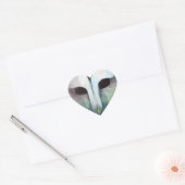 Sticker Cœur Barn Owl Art (Enveloppe)