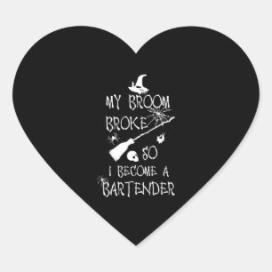 Sticker Cœur Bartender Halloween