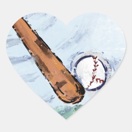 STICKER CŒUR BASEBALL (Devant)