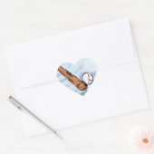 STICKER CŒUR BASEBALL (Enveloppe)