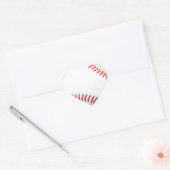 Sticker Cœur Baseball blanc avec points rouges (Enveloppe)