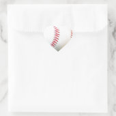 Sticker Cœur Baseball blanc avec points rouges (Sac)