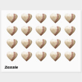 Sticker Cœur Baseball vintage (Feuille)