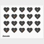 Sticker Cœur Bash de monstres de minuit d'Halloween (Feuille)