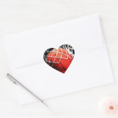 Sticker Cœur Basket-ball (Enveloppe)