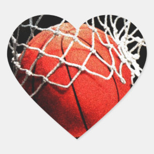 Sticker Cœur Basket-ball