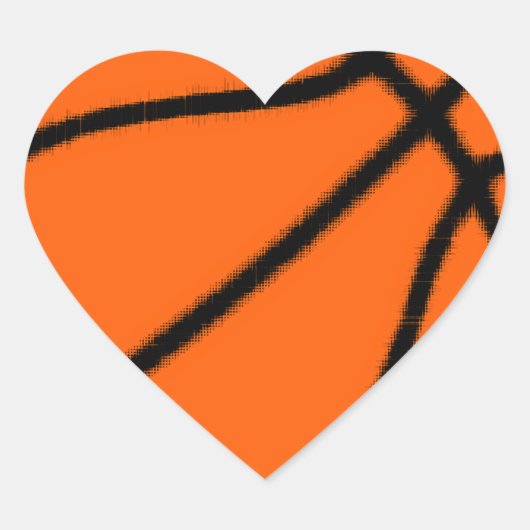 Sticker Cœur basket-ball (balle) (Devant)