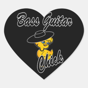 Sticker Cœur Basse Guitare #4