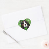 Sticker Cœur Basset Hound (Enveloppe)