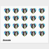 Sticker Cœur Basset Hound (Feuille)