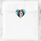 Sticker Cœur Basset Hound (Sac)