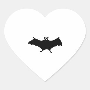 Sticker Cœur Bat Halloween
