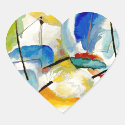 Sticker Cœur Bataille maritime de Kandinsky 1913 (Devant)