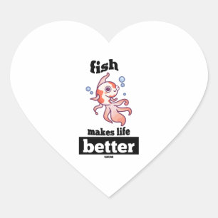 Sticker Cœur Battre poisson poisson poisson eau salée poisson p