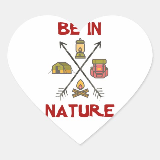 Sticker Cœur Be In Nature (Devant)