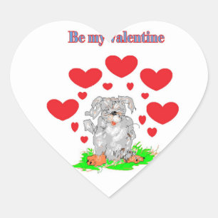 Sticker Cœur Be My Valentine /Sarr
