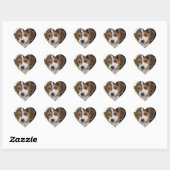 Sticker Cœur Beagle Chien Chien Chien Chien Chien Chien Chien C (Feuille)