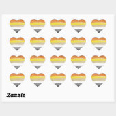 Sticker Cœur Bear Pride Paint Stripes (Feuille)