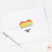 Sticker Cœur Bear Pride Paint Stripes (Enveloppe)