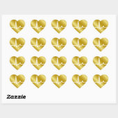 Sticker Cœur Beats de coeur doré (Feuille)