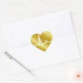 Sticker Cœur Beats de coeur doré (Enveloppe)