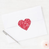 Sticker Cœur Beau coeur en rouge (Enveloppe)
