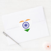 Sticker Cœur Beau drapeau indien "Tiranga" (Enveloppe)