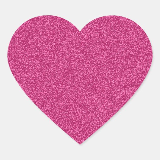 Sticker Cœur Beau effet parties scintillant rose chaud girly ar (Devant)