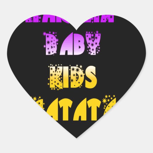 Sticker Cœur Beau Hakuna Matata Art Print (Devant)