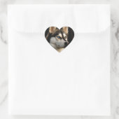 Sticker Cœur Beau Oreiller Husky Lrow (Sac)