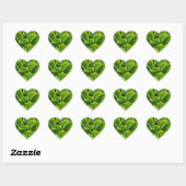 Sticker Cœur Beau plante hosta vert (Feuille)