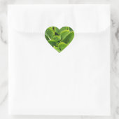 Sticker Cœur Beau plante hosta vert (Sac)