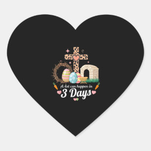 Sticker Cœur Beaucoup Peuvent Se Passer En 3 Jours De Pâques Jé