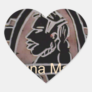 Sticker Cœur Beauté africaine : Bongo Massai Portrait Art Triba