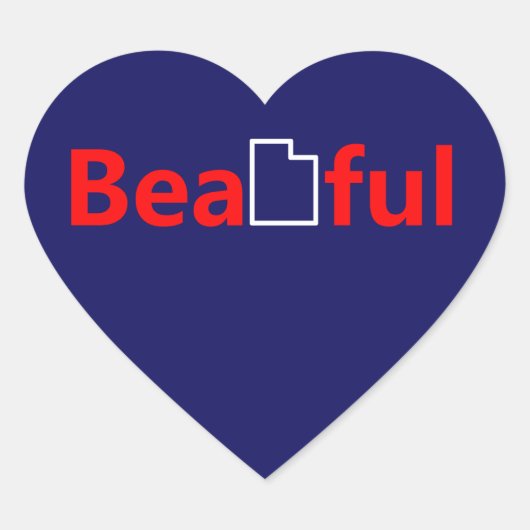 Sticker Cœur Beautiful (Devant)