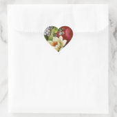 Sticker Cœur Beautiful Romantic Summer Bouquet with Red Rose (Sac)